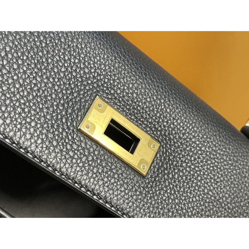 Hermès Kelly 28 Black Gold Buckle-100% Handmade, needs 3-7 days