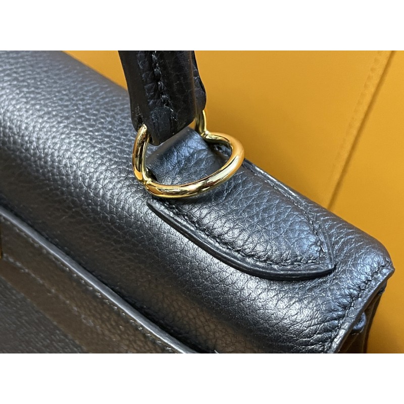 Hermès Kelly 28 Black Gold Buckle-100% Handmade, needs 3-7 days