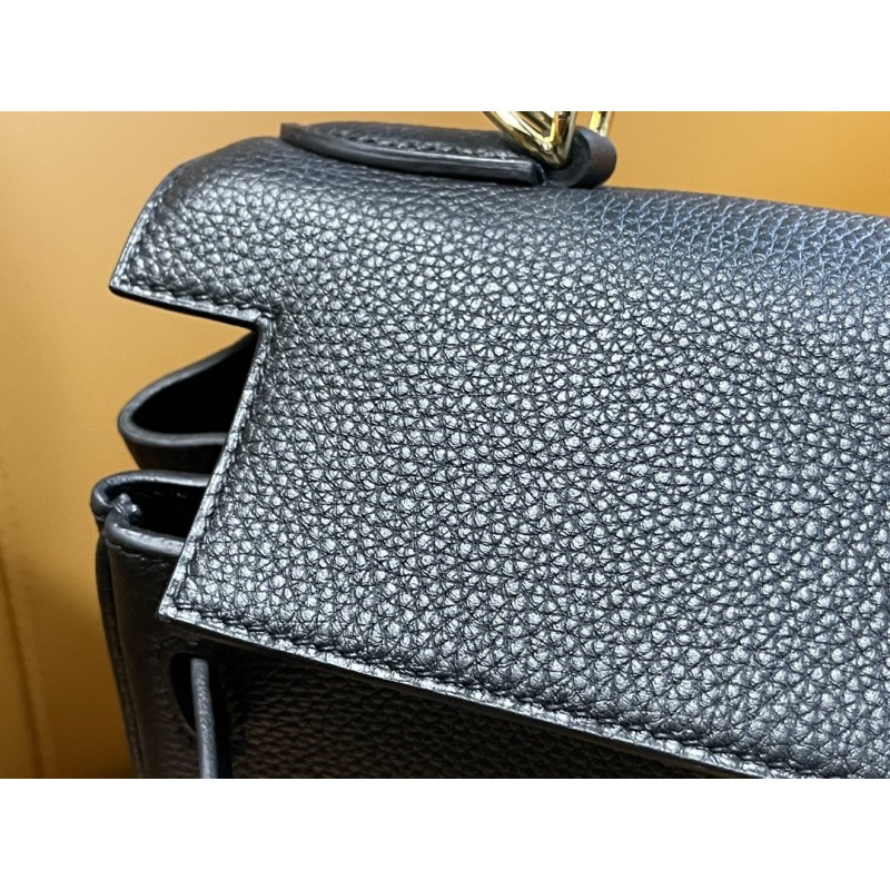 Hermès Kelly 28 Black Gold Buckle-100% Handmade, needs 3-7 days