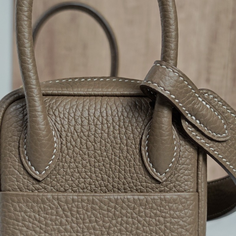 Lindy26 Elephant Gray with Gold Clasp Handmade-Premium Cowhide-Lined with Lambskin-100% Handmade, needs 3-7 days