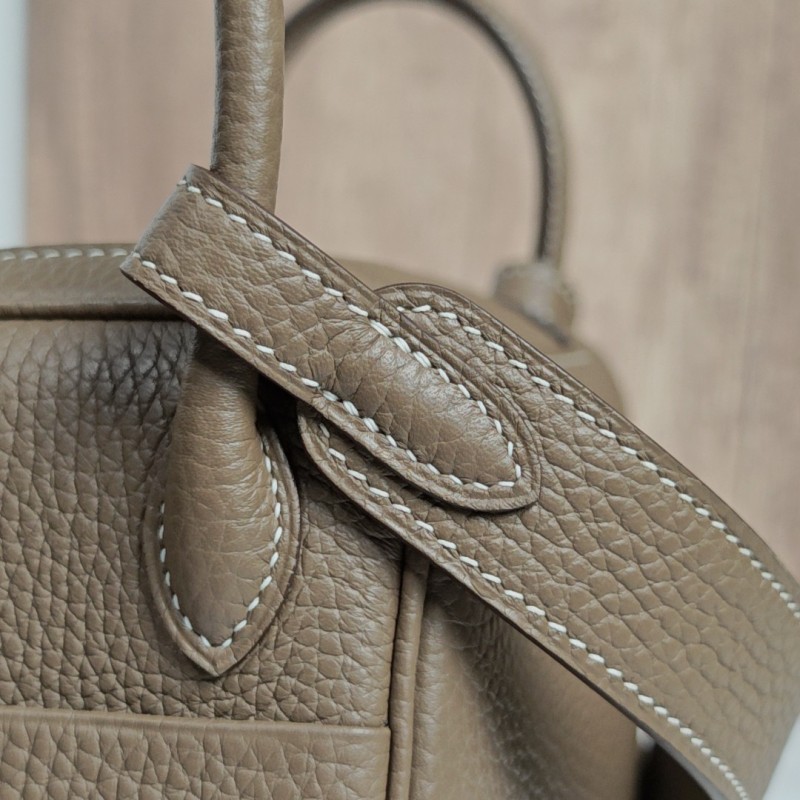 Lindy26 Elephant Gray with Gold Clasp Handmade-Premium Cowhide-Lined with Lambskin-100% Handmade, needs 3-7 days