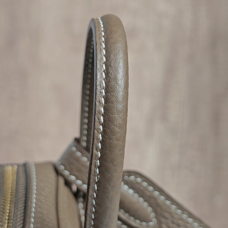 Lindy26 Elephant Gray with Gold Clasp Handmade-Premium Cowhide-Lined with Lambskin-100% Handmade, needs 3-7 days