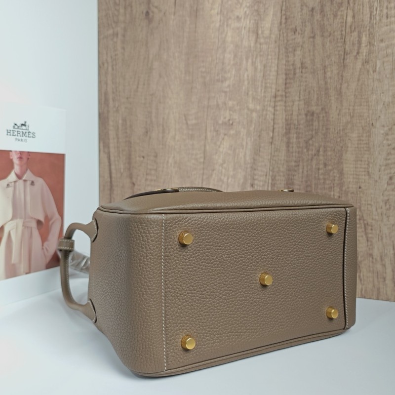 Lindy26 Elephant Gray with Gold Clasp Handmade-Premium Cowhide-Lined with Lambskin-100% Handmade, needs 3-7 days