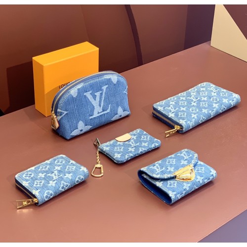 Louis Vuitton Blue Denim Wallet