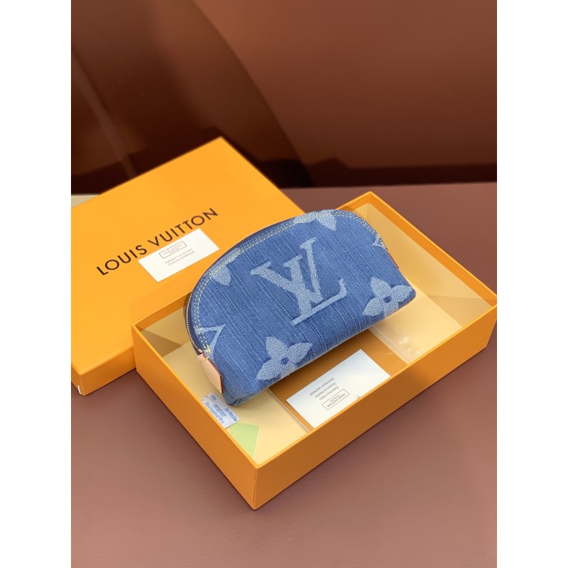 Louis Vuitton Blue Denim Wallet