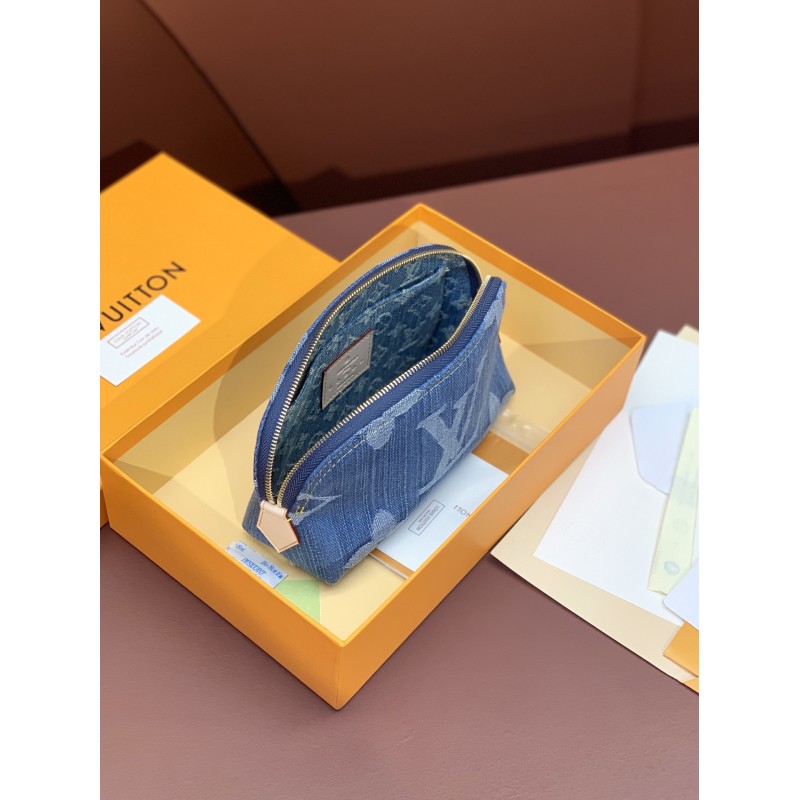 Louis Vuitton Blue Denim Wallet