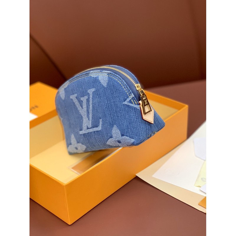 Louis Vuitton Blue Denim Wallet
