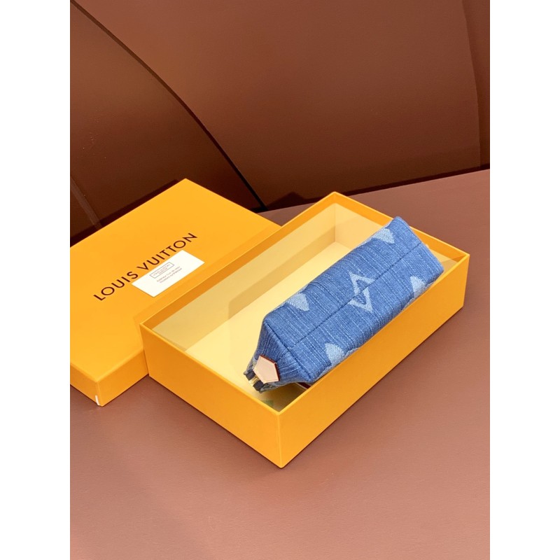 Louis Vuitton Blue Denim Wallet