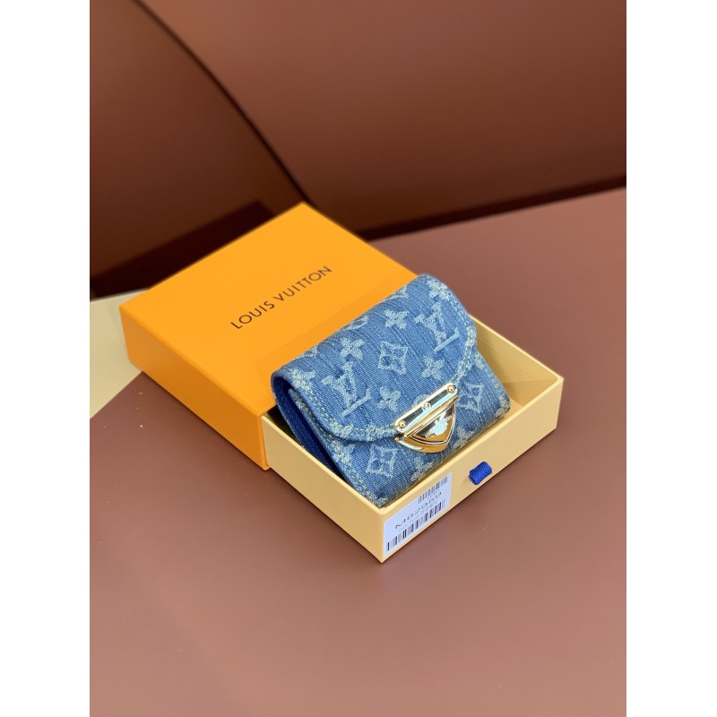 Louis Vuitton Blue Denim Wallet