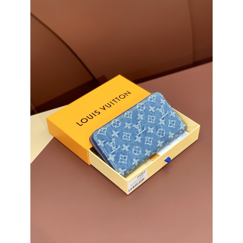 Louis Vuitton Blue Denim Wallet